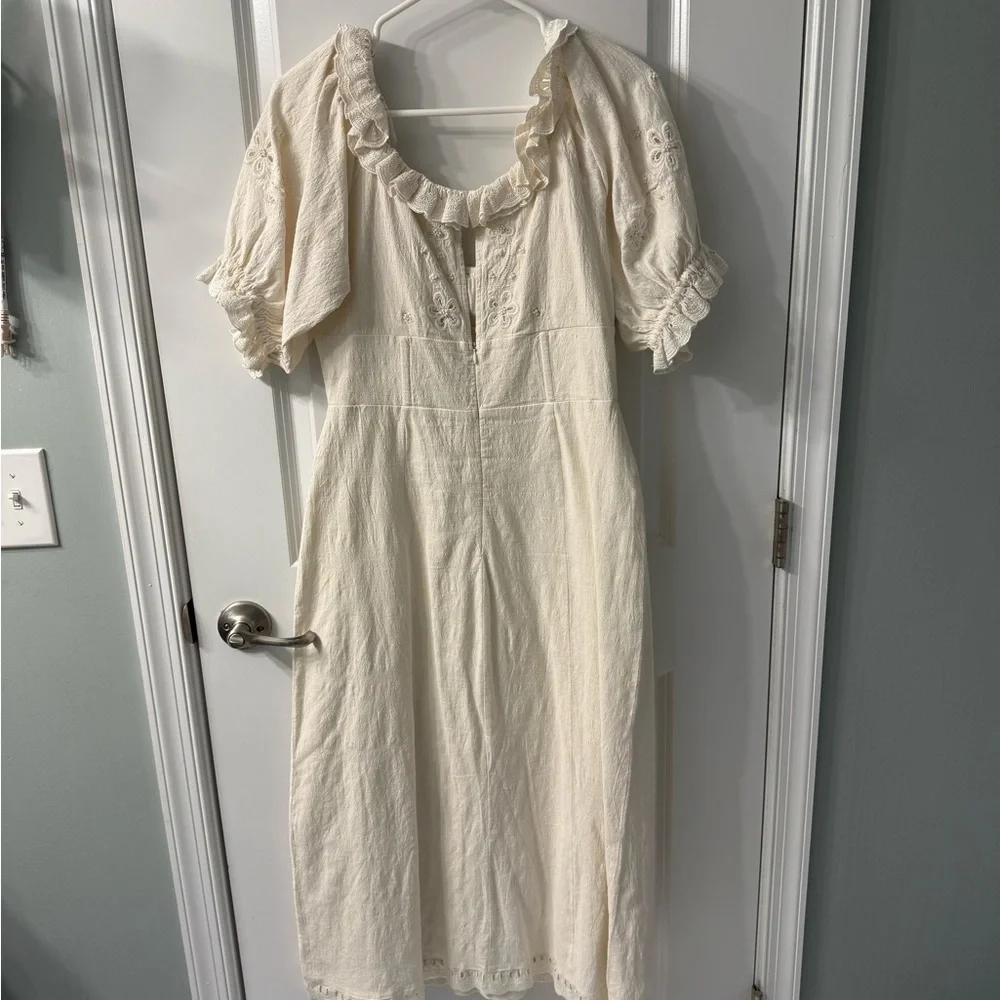 For Love And Lemons Cream Corset Midi Adelie Dress - Picture 3 of 3